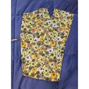 ModCloth Wildflower Valley Floral Jeans Retro 70s Slim Cotton - Size 10‎